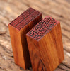Custom Rectangle Japanese Hanko Chop - Japanese Name Stamp - Chinese Name Stamp - Chinese Name Seal - Personalized Wood Japanese Stationery