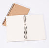 Double-Spiral Wire Bound Unlined Notebooks | Beige Kraft Cover Plain Journal | 7.1 x 4.7 inch | 50 Sheets | Basic Bullet Journal Bulk