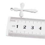 Cross Charm Pendant, Cross Charm, Tiny Cross Pendant, Antique Religious Charms, Bulk Silver Charms, Jewelry Making, Christian Faith Jewelry