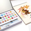 36 Colors Solid Watercolor Paints Set Textured Pearlescent Pigment Metallic Glitter Portable Painting Art Supplies Pallette d Acuarela Suit