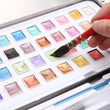 36 Colors Solid Watercolor Paints Set Textured Pearlescent Pigment Metallic Glitter Portable Painting Art Supplies Pallette d Acuarela Suit