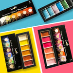 ชุดสีระบายน้ำ 6 สี แบบเนื้อทึบ มีประกายมุกและกลิตเตอร์ | สีเมทัลลิก | อุปกรณ์วาดภาพแบบพกพา | พาเลตต์สีน้ำ