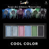 6 Colors Solid Glitter Watercolor Paints Set Textured Pearlescent Pigment Metallic Glitter Portable Painting Art Supplies Pallette Acuarela