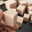 Small Wooden Cube, Unfinished Wooden Cube, Unfinished Wooden Blocks, Solid Wood Craft Blocks Natural Cut Sanded Rounded Corners, Building