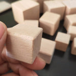 Small Wooden Cube, Unfinished Wooden Cube, Unfinished Wooden Blocks, Solid Wood Craft Blocks Natural Cut Sanded Rounded Corners, Building