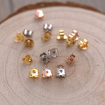 Earring Backs Replacements -Earring Backings - Earring Stoppers, Earring Nuts, Clutch, Stud - Jewelry Making Supplies - Gold Silver Rose