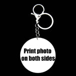 Custom Photo Keychain, Photo Keychain Personalized, Circle Keychain Engraved, Photograph Keychain, Personalized Picture Keychain, Couples