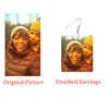 Custom Picture Earrings, Personalized Dangle Earrings, Photo Gifts Jewelry, Photo Earrings, Gift For Her, Best Friend Gift Charm, Girlfriend
