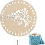 Wood Basket Base, Round Crochet Base, Circle Wooden Bottom with Holes for Crochet Baskets Crochet Coasters Trivets Basket Making Knitting