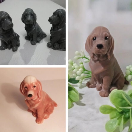 3D Dog Silicone Soap Mold Cute Candle Plaster Mold Puppy Chocolate Mousse Fondant Cake Candy Baking Moulds Pet Puppies DIY Animal Craft