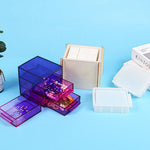 Resin Drawer Mold - Jewelry Box Mold - Desktop Storage Drawer Mold For Epoxy Resin - 3 Layer - Silicone Jewelry Trinket - Ornament Case