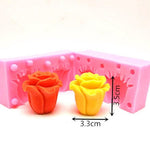 Rose Mold - Flower Resin Clay- Silicone Rubber, Fondant, Chocolate, Soap, Wax, Decorating Tools Sugarcraft Cake, Polymer, Candy Baking