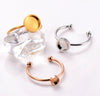 Open Stainless Steel Bezel Cup Ring Blank Cabochon Settings Findings 3 Colors And Size Adjustable Gold Silver Rose Gold Hypoallergenic