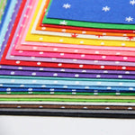 24 Pcs Dot Felt Sheets - Square Felt Supplier, Felt Shop - Thick Felt Fabric, Sewing, Doll Making, Needlework Projects - Art Craft Supplies
