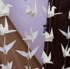 White Origami Crane Garland String - Wedding Decoration - Paper Crane - Geometric Nursery Children Home Decor