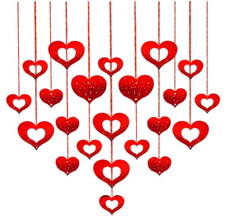 Heart Hanging Decorations -  Home Decor Festive Accessories Garland Nursery Kids Room Birthday Party - Children's Room Nursery Wedding