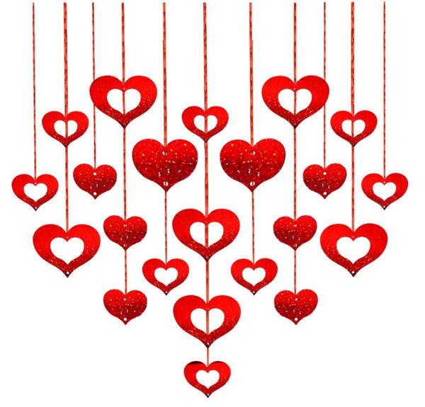 Heart Hanging Decorations -  Home Decor Festive Accessories Garland Nursery Kids Room Birthday Party - Children's Room Nursery Wedding