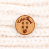 Personalized Wooden Buttons - Custom Wood Buttons - Clothing Labels - 4 Hole Engraved Buttons - Knitters Button - Knöpfe Holz Personalisiert