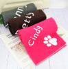 Custom Dog Blanket, Pet Blanket, Personalized Pet Blanket, Gray Paw Print Puppy Blanket, Personalized Dog Blanket, Puppy Cat Kiten Blanket