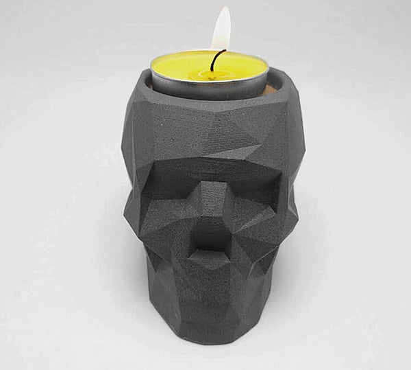 3D Geometric Skull Round Candle Holder Mold, Silicone Mold, Soap Mold, Candle Plaster Decoration Tools, Polymer Clay, Resin Mold, Cake
