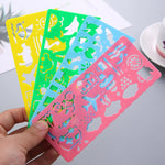 บัตรสเตนซิลลายเครื่องบิน สัตว์ สุนัข รถบัส เมฆ ดอกไม้ สำหรับเด็ก งานฝีมือ วาดผนัง ศิลปะแอร์บรัช เด็กเล็ก ทำสมุดภาพ น่ารัก สนุกสนาน