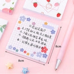 Sticky Notes Set - Flower Apple Cherry Pear Stickers Stickies for Studying Planner Bullet Journal Scrapbook Study Supplies School Stationary