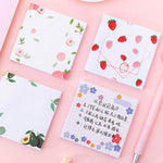 Sticky Notes Set - Flower Apple Cherry Pear Stickers Stickies for Studying Planner Bullet Journal Scrapbook Study Supplies School Stationary