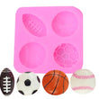 Basketball Football Soccer Baseball Silicone Mold, Sports Plaster Silicone Mold, Cake, Chocolate, Decoration, Epoxy Resin Casting Crafts DIY