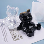 Geometric Teddy Bear Silicone Resin Mold Epoxy Resin Mold Art Manual Diy Craft Tool Supplies Desktop Decoration Casting Home Decor Making
