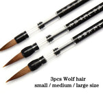 Round Extra-fine Fiber Hair Synthetic Calligraphy Brush Pen, Paint Wolfe Sheep Hair, Watercolor Brush, Artistic Brush, Painting Art Supplies