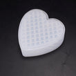 Heart Box Mold, Silicone Box Molds, Resin Silicone Jewelry Box Molds with Lid, Diamond Cut Trinkets Box Mold, Plaster DIY Tray Epoxy
