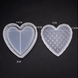Heart Box Mold, Silicone Box Molds, Resin Silicone Jewelry Box Molds with Lid, Diamond Cut Trinkets Box Mold, Plaster DIY Tray Epoxy