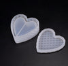Heart Box Mold, Silicone Box Molds, Resin Silicone Jewelry Box Molds with Lid, Diamond Cut Trinkets Box Mold, Plaster DIY Tray Epoxy