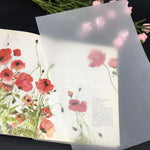 50 Pieces Vellum Translucent Paper Set - Clear Transparent Paper - A5 Sheets - Journal Paper - Scrapbooking - Journaling Junk Journal Pages