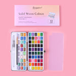 ชุดสีน้ำ - ชุดอุปกรณ์สีน้ำ - อุปกรณ์วาดภาพแบบพกพา - จานสีสีน้ำ - ของขวัญสำหรับจิตรกร - ชุดศิลปะอควาเรลล์