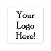 200 Pieces Custom Logo Square Sticker - Personalized Stickers - Small Business Packages - Square Labels - Wedding Stickers White Transparent