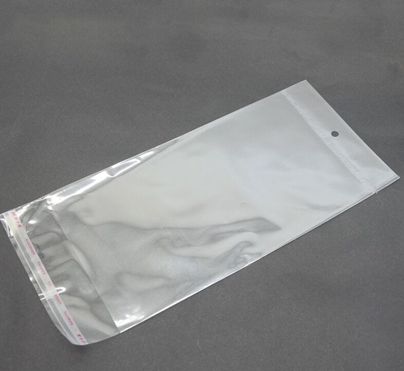 100 Pieces Resealable Self Adhesive Clear Plastic Bags for Jewelry