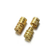 Tampa de extremidade para parafuso, conector de fivela cilíndrica, pontas para fecho de cordão, pingente para pulseira, colar, tornozeleira, joalharia com pedra preciosa