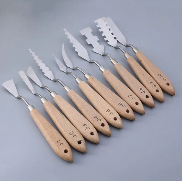 Oil Painting Palette Knife Set  - Canvas Painting Artist Knives For Oil Based and Acrylic Paints Create Textures and Effects Spatula