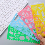 บัตรสเตนซิลลายเครื่องบิน สัตว์ สุนัข รถบัส เมฆ ดอกไม้ สำหรับเด็ก งานฝีมือ วาดผนัง ศิลปะแอร์บรัช เด็กเล็ก ทำสมุดภาพ น่ารัก สนุกสนาน
