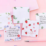 Sticky Notes Set - Flower Apple Cherry Pear Stickers Stickies for Studying Planner Bullet Journal Scrapbook Study Supplies School Stationary