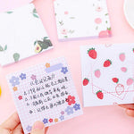 Sticky Notes Set - Flower Apple Cherry Pear Stickers Stickies for Studying Planner Bullet Journal Scrapbook Study Supplies School Stationary