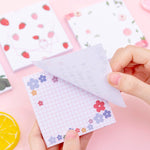 Sticky Notes Set - Flower Apple Cherry Pear Stickers Stickies for Studying Planner Bullet Journal Scrapbook Study Supplies School Stationary