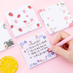 Sticky Notes Set - Flower Apple Cherry Pear Stickers Stickies for Studying Planner Bullet Journal Scrapbook Study Supplies School Stationary