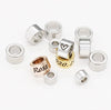 Custom Engraved Beads - Personalized Beads - Spacer Beads - Stainless Steel Metal - Edelstahlperlen Silber Gravur - Jewelry Bracelet Making