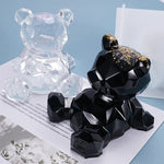 Geometric Teddy Bear Silicone Resin Mold Epoxy Resin Mold Art Manual Diy Craft Tool Supplies Desktop Decoration Casting Home Decor Making