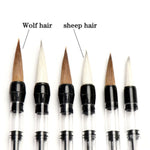 Round Extra-fine Fiber Hair Synthetic Calligraphy Brush Pen, Paint Wolfe Sheep Hair, Watercolor Brush, Artistic Brush, Painting Art Supplies