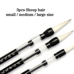 Round Extra-fine Fiber Hair Synthetic Calligraphy Brush Pen, Paint Wolfe Sheep Hair, Watercolor Brush, Artistic Brush, Painting Art Supplies
