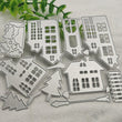 House Metal Cutting Dies Set, Paper Craft Cutting Die, Embossing Stencil, Scrapbooking Dies, DIY Card Making, Various Houses Die Cuts