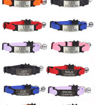 Personalized Cat Collar, Custom Pet Collars for Kittens, Boy Cat Collar, Girl Cat Collar,  Collar with Name, Breakaway Adjustable Strap
